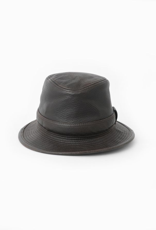 Hermès Vintage Clémence Leather Hat - 1
