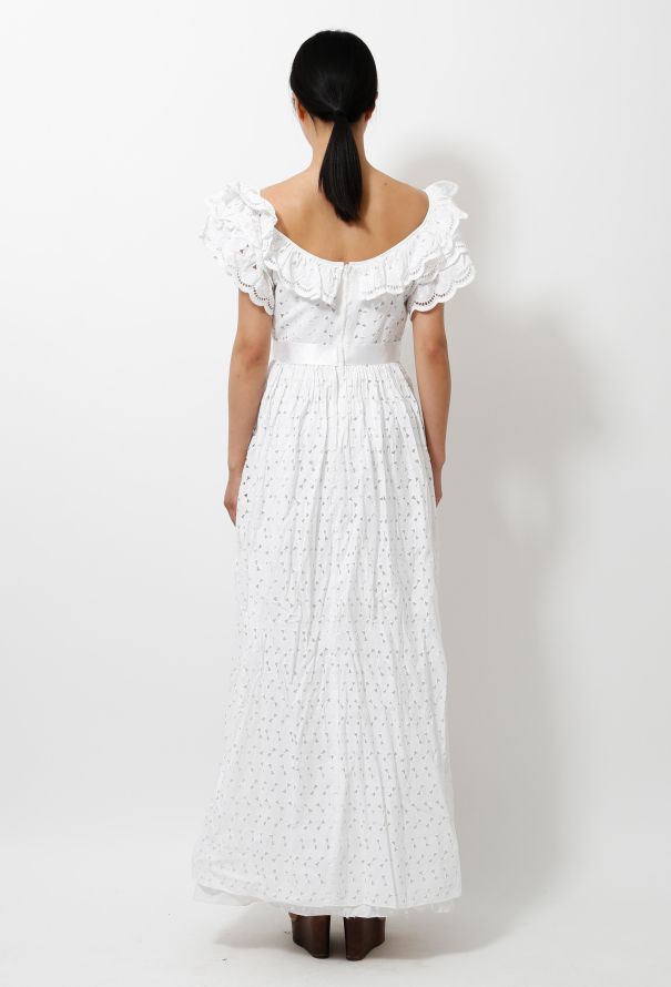 70s Eyelet Lace  Dress - 3