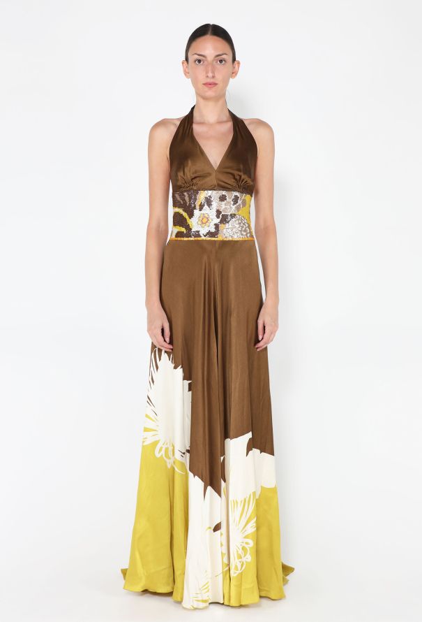 Valentino Silk Sequin Halter Gown, S/S 2005 - 1