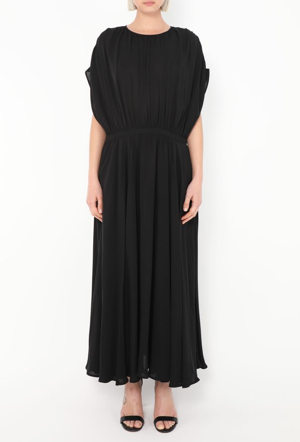 Valentino 2024 Pleated Silk Maxi Dress - 3