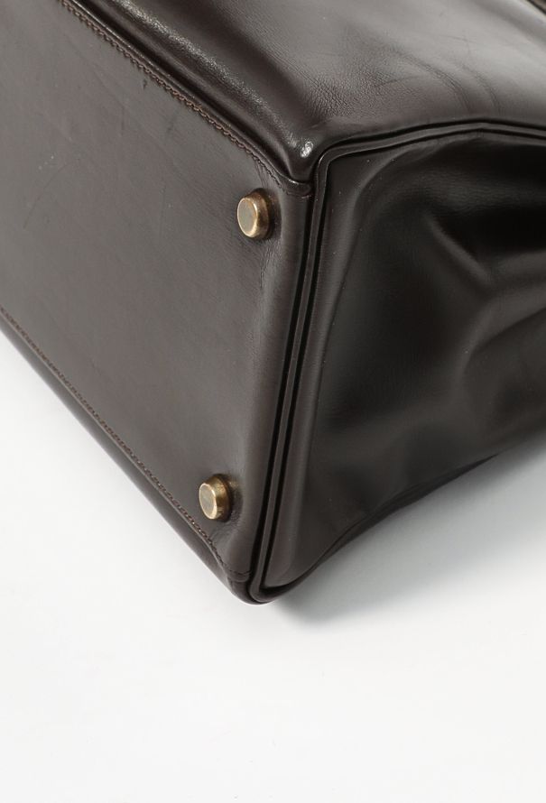 Hermès '70s Brown Box Kelly Retourné 35 - 8
