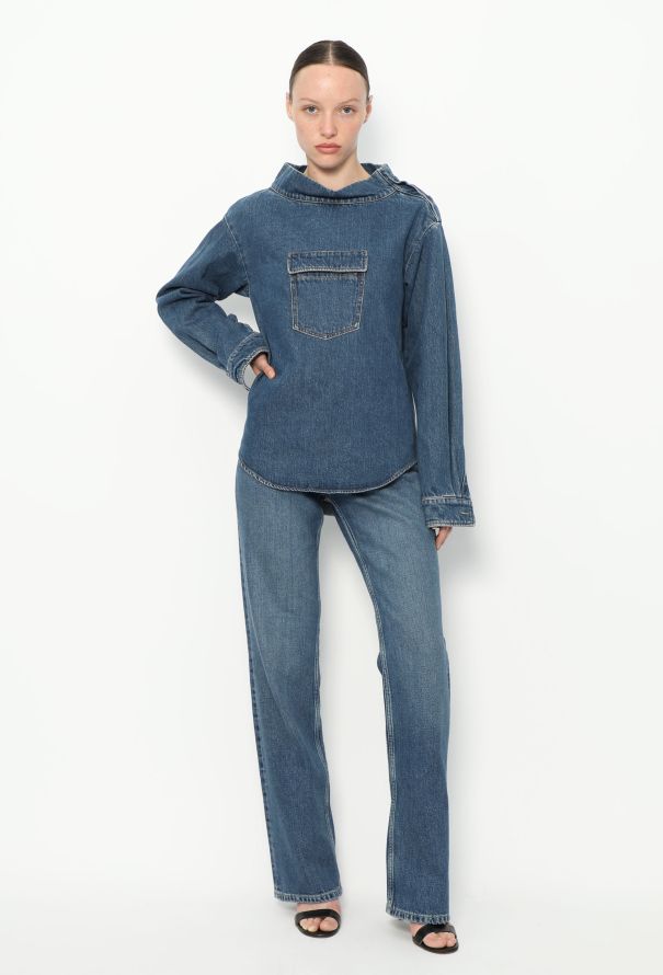 Chloé Pre-Fall 2016 Denim Pocket Top - 4