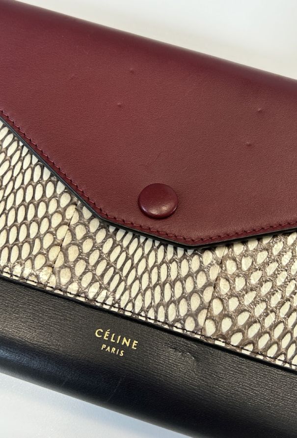 Céline Pocket Envelope Wallet on Chain - 11
