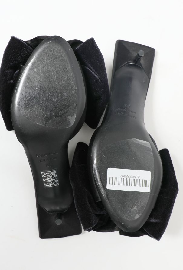 Balenciaga 2019 Velvet Bow Mules - 6