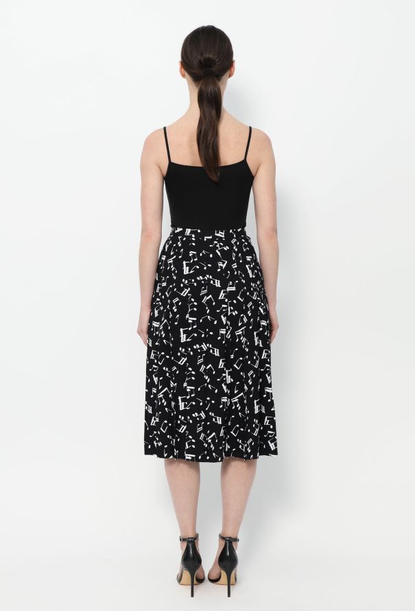 Saint Laurent RARE S/S 1980 Musical Print Skirt - 6