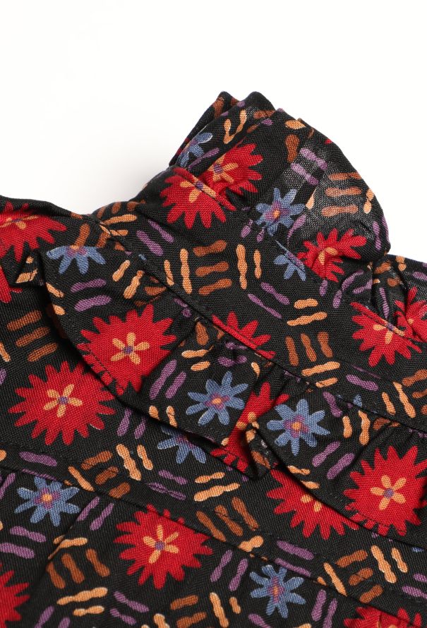 Saint Laurent COLLECTOR F/W 1980 Printed Silk Smock Dress - 7