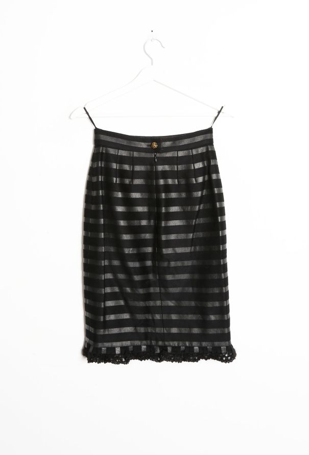 Chanel Striped Cashmere Skirt - 9