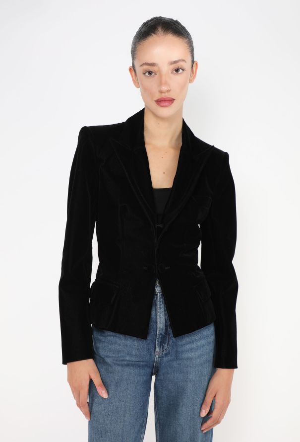 Saint Laurent F/W 2002 Tailored Velvet Blazer - 1