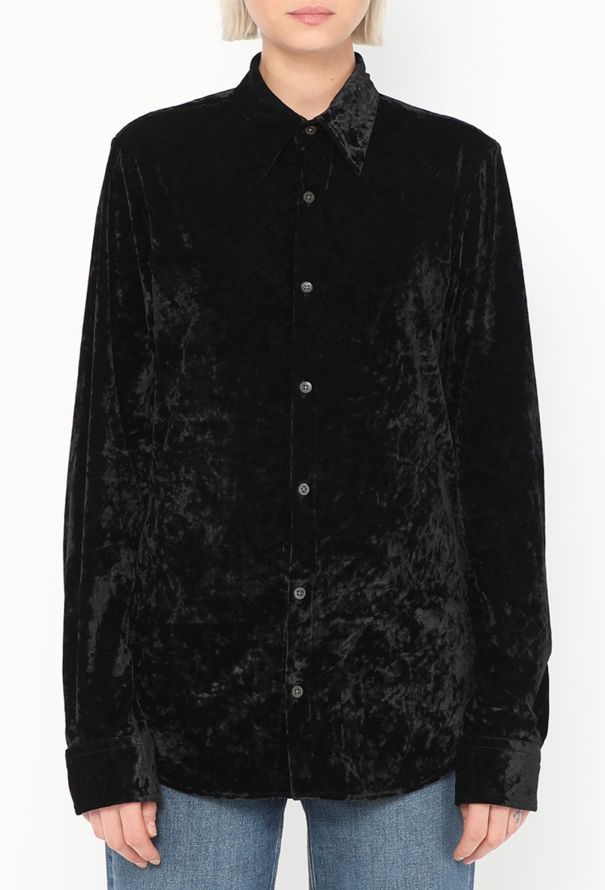 Dries Van Noten 2020 Crushed Velvet Shirt - 4