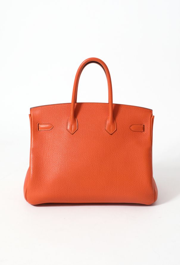 Hermès Orange H Togo Birkin 35 - 5