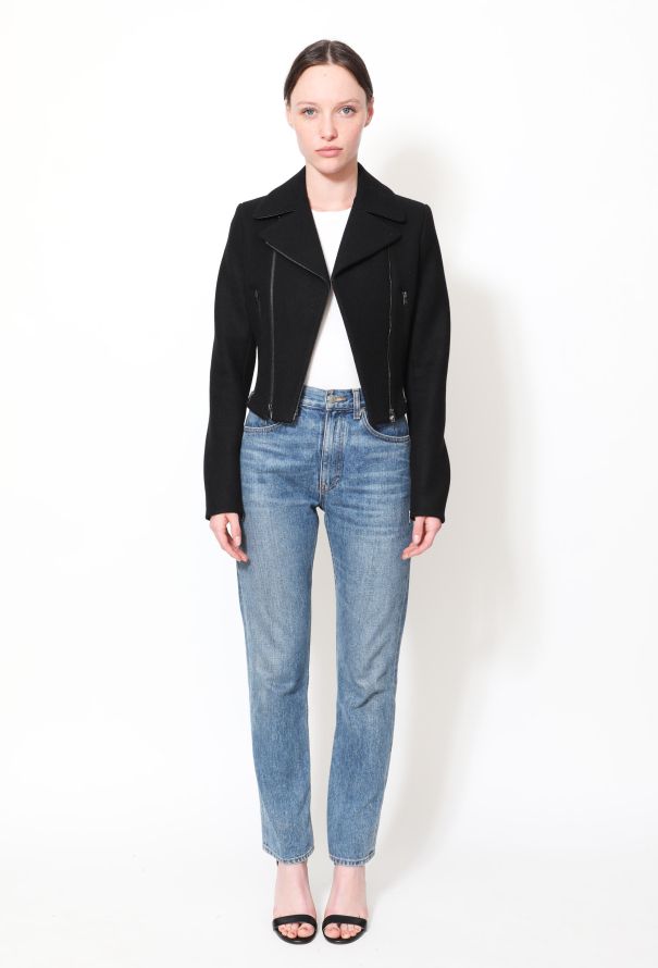 Alaïa Cinched Zip Wool Biker Jacket - 3
