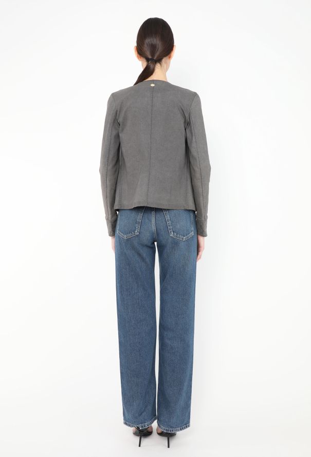 Chanel 2005 Quilted Iridescent Denim Jacket - 6