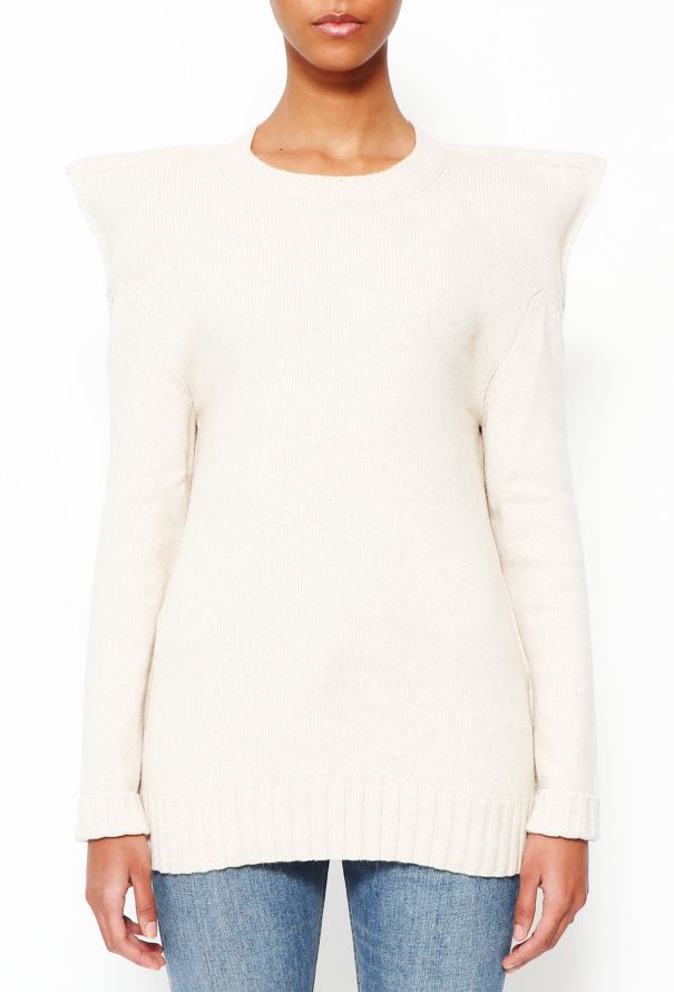 Céline Sculpted Shoulder Sweater - 1