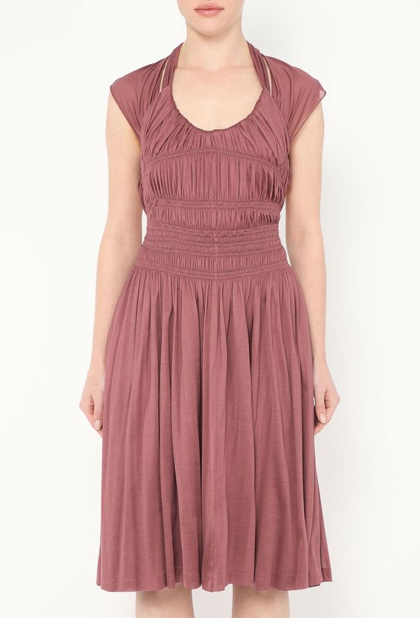 Bottega Veneta S/S 2007 Ruched Silk Halter Dress - 3