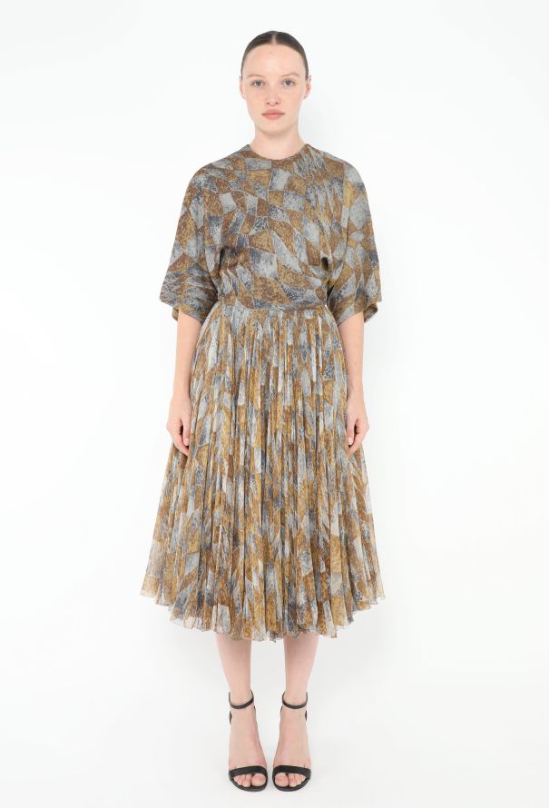 Galanos 1950s Layered Chiffon Dress - 1
