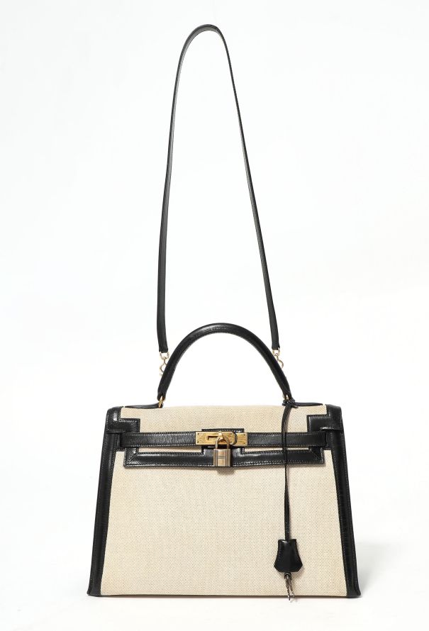 Hermès '80s Box & Toile H Kelly Sellier 32 - 3