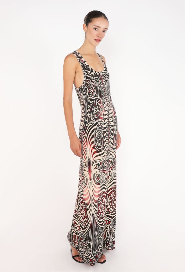 Jean Paul Gaultier Tattoo Print Maxi Dress, S/S 1996 - 4