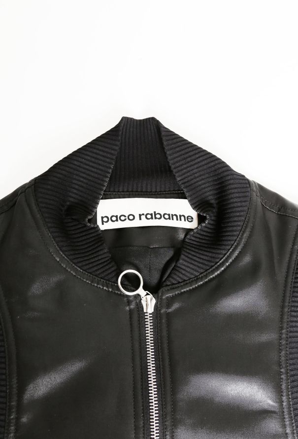 Paco Rabanne Satin Ribbed Bomber Jacket - 5