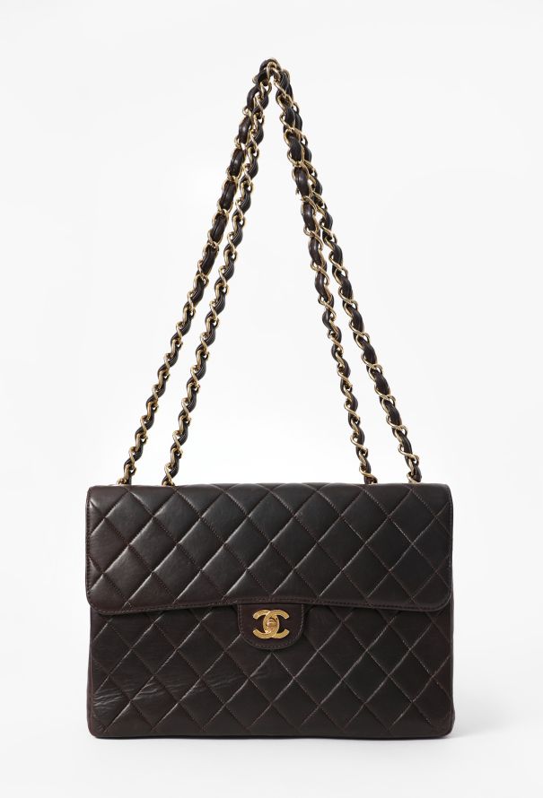 Chanel Chocolate Brown Jumbo Timeless Flap Bag - 1