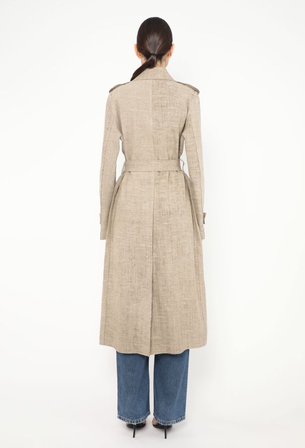 Bottega Veneta Pre-Fall 2019 Belted Linen Trench - 6