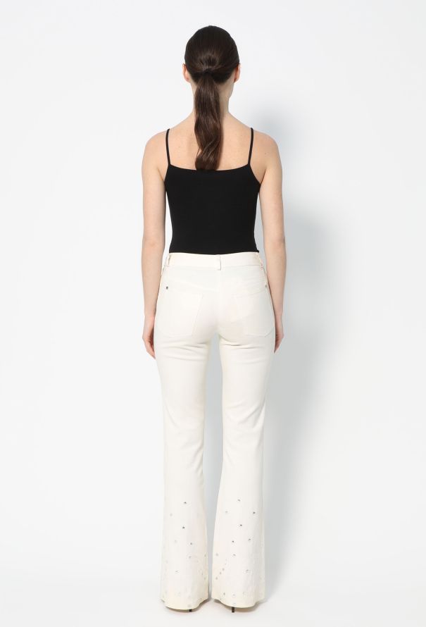 Dior 2004 Flared Embellished Jeans - 4