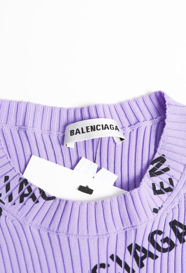 Balenciaga Resort 2019 Logo Ribbed Knit Sweater - 6