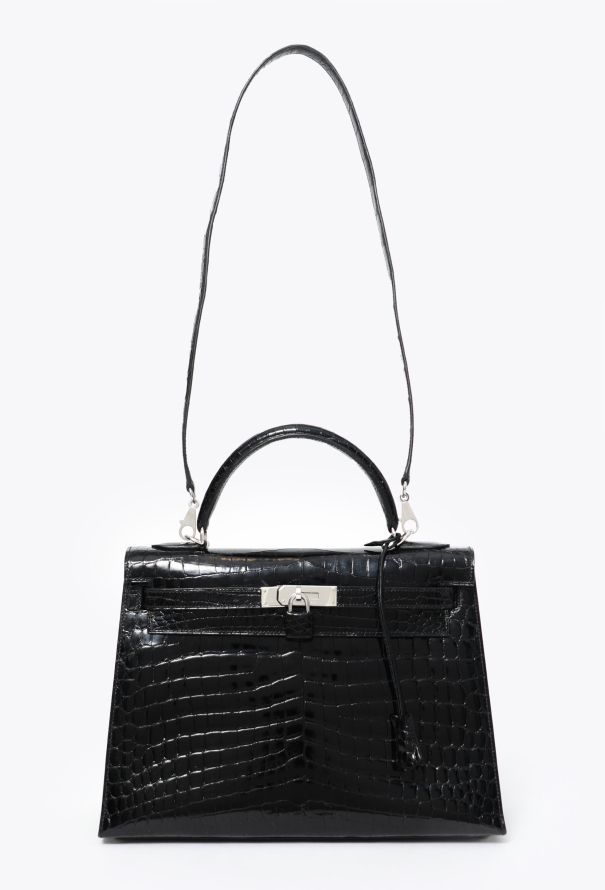 Hermès Black Niloticus Kelly Sellier 32 - 3