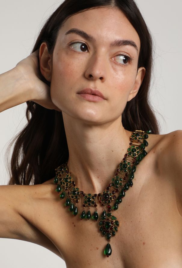 Chanel COUTURE Late 1960s Gripoix Camélia Necklace - 5