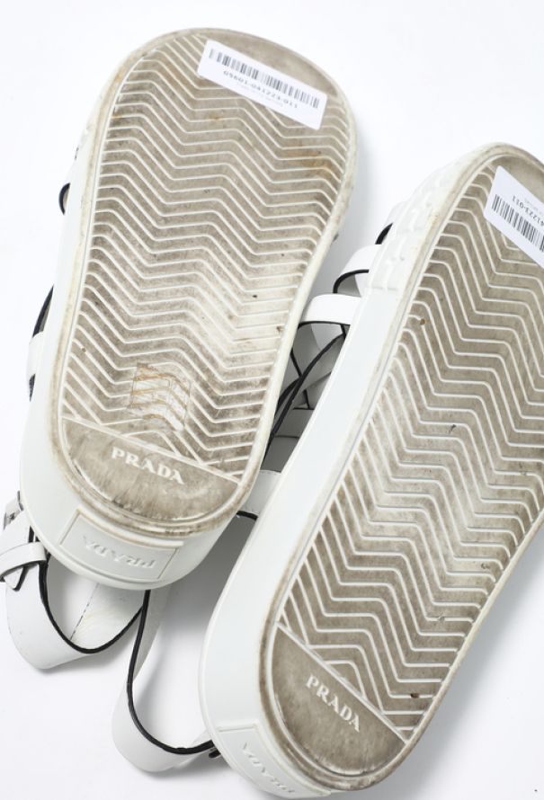 Prada 2020 Woven Platform Sandals - 7