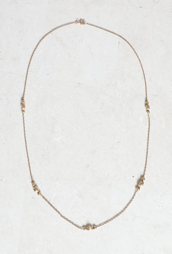 Vintage Fine Jewelry 18k Yellow Gold Delicate Necklace - 1