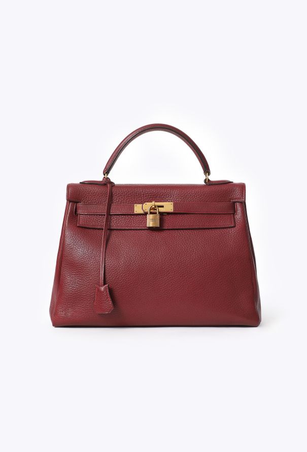 Hermès Vintage Rouge H Clémence Kelly Retourné 32 - 1