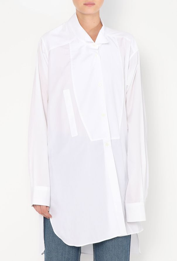 Loewe 2023 Asymmetrical Poplin Tunic - 2