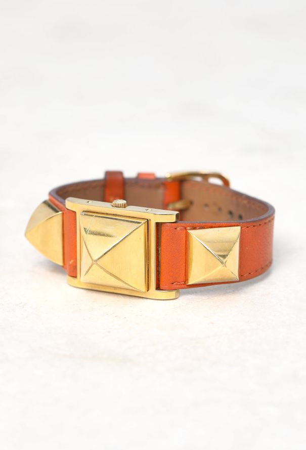 Hermès Orange Swift Médor Watch - 4