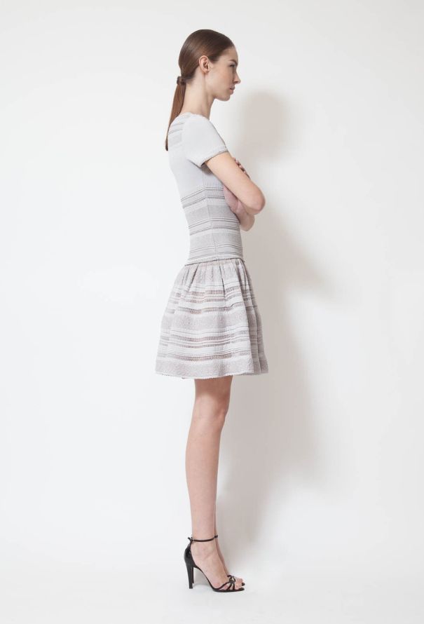 Alaïa Powder Grey Stretch Dress - 3