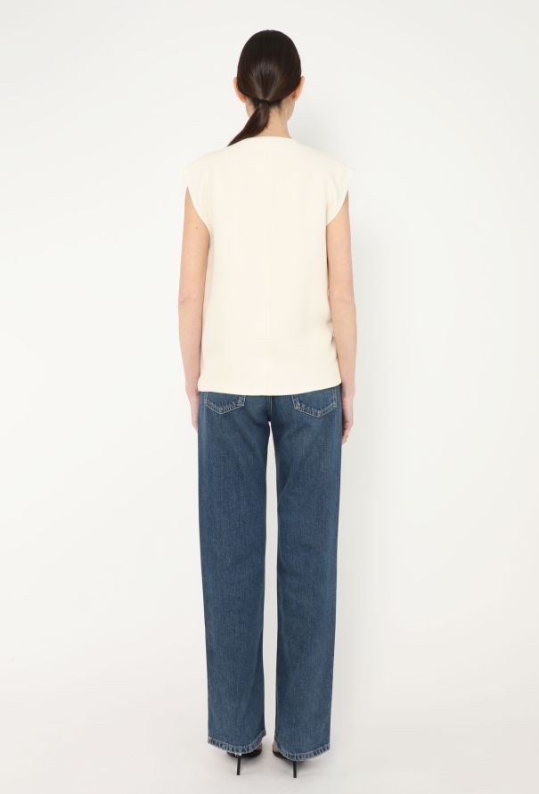 Céline Asymmetrical Draped Wrap Top - 5