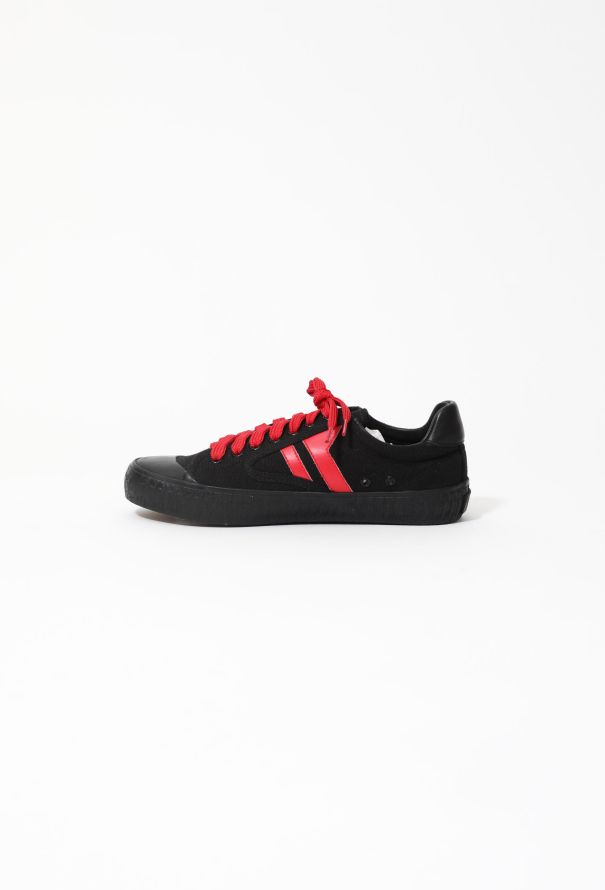 Céline S/S 2017 Canvas Sneakers with Leather Trim - 5