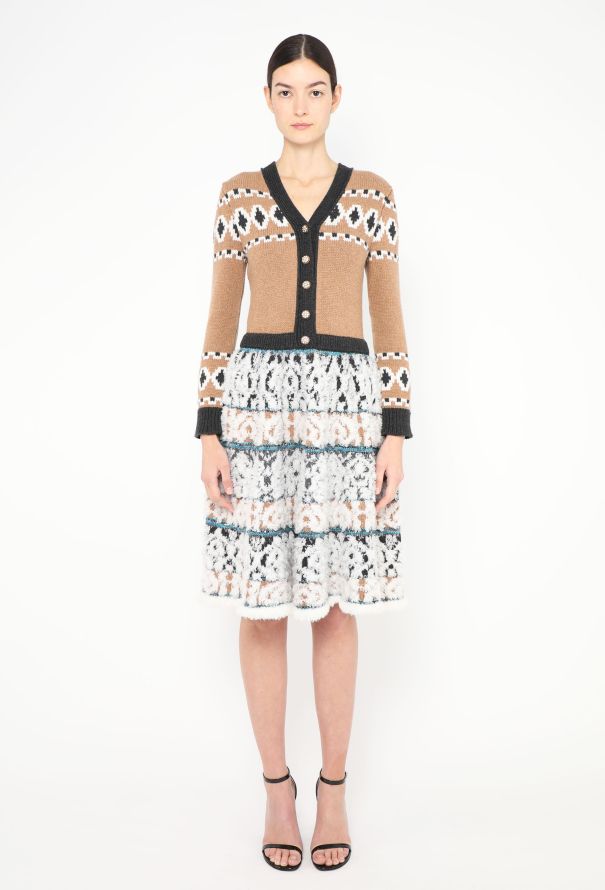Chanel F/W 2019 Cashmere Gripoix Knit Dress - 1