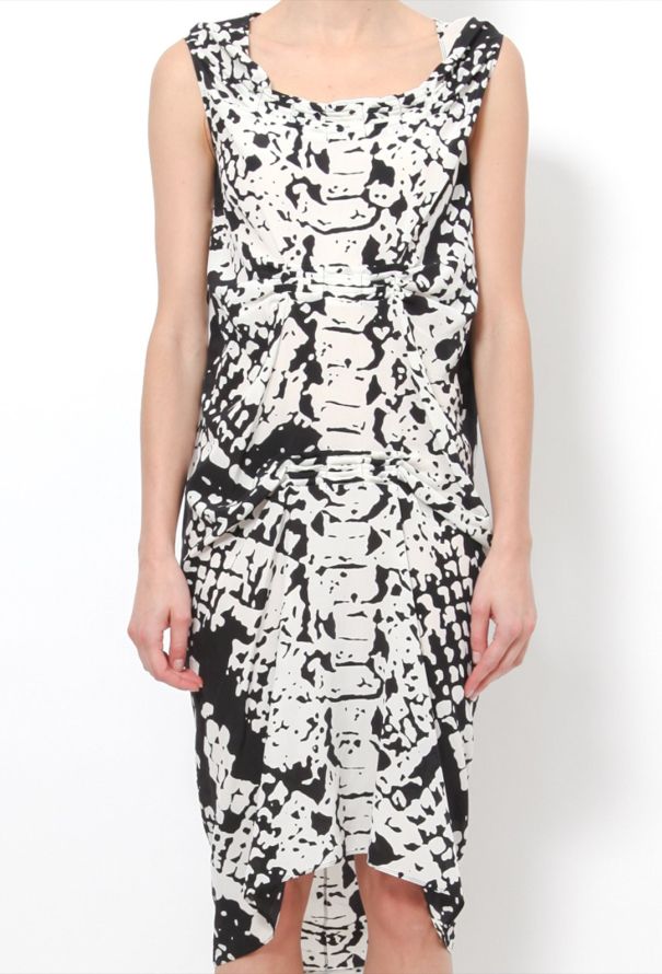Saint Laurent 2008 Abstract Silk Dress - 3