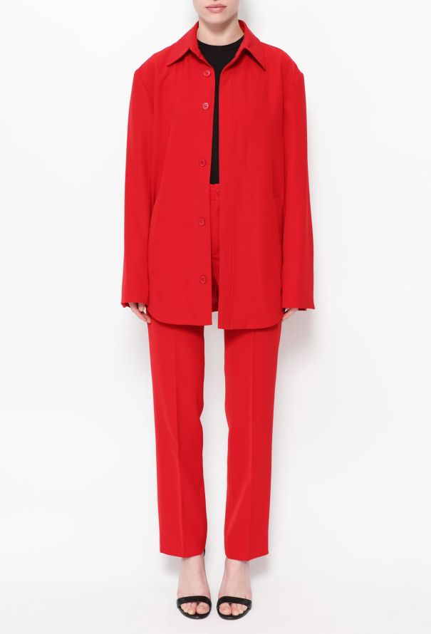 Balenciaga 2018 Scarlet Crêpe Ensemble - 4