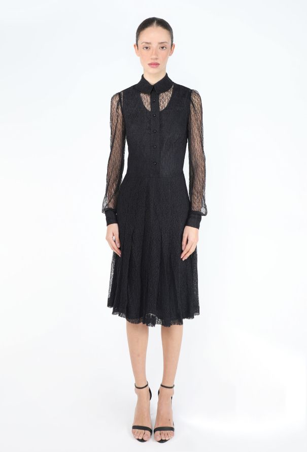 Saint Laurent 2010 Edition 24 Lace Pleated Dress - 3