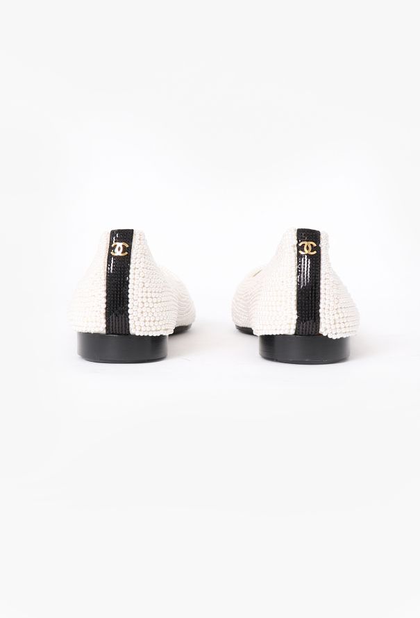 Chanel Pearl Cap-Toe Ballerinas - 4