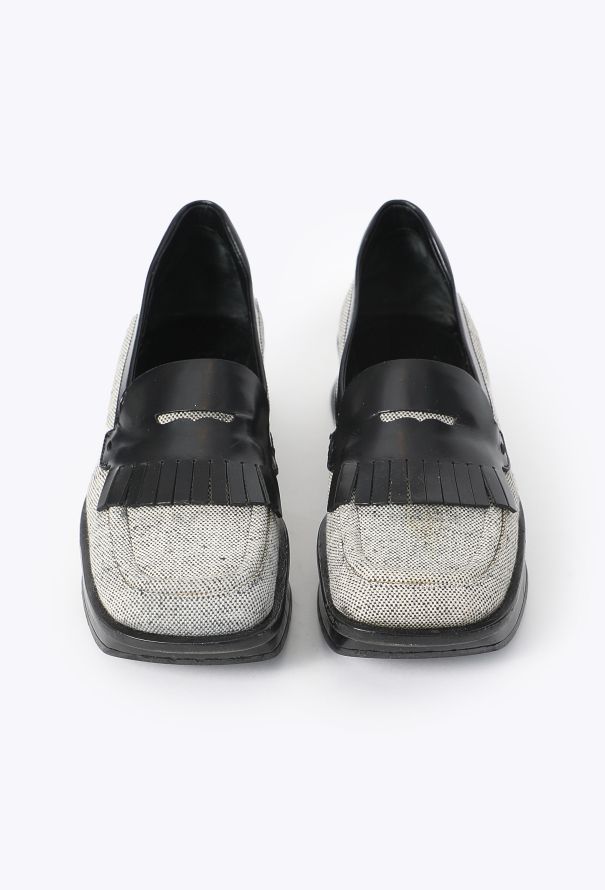 Prada S/S 1999 Platform Canvas Loafers - 2