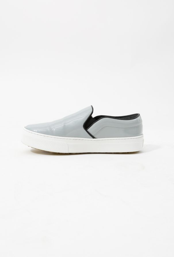 Céline Sky Blue Patent Slip-On Sneakers - 5