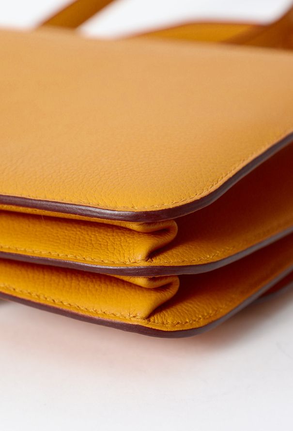 Hermès S/S 2018 Jaune Ambre Evercolor 2002 Bag - 9