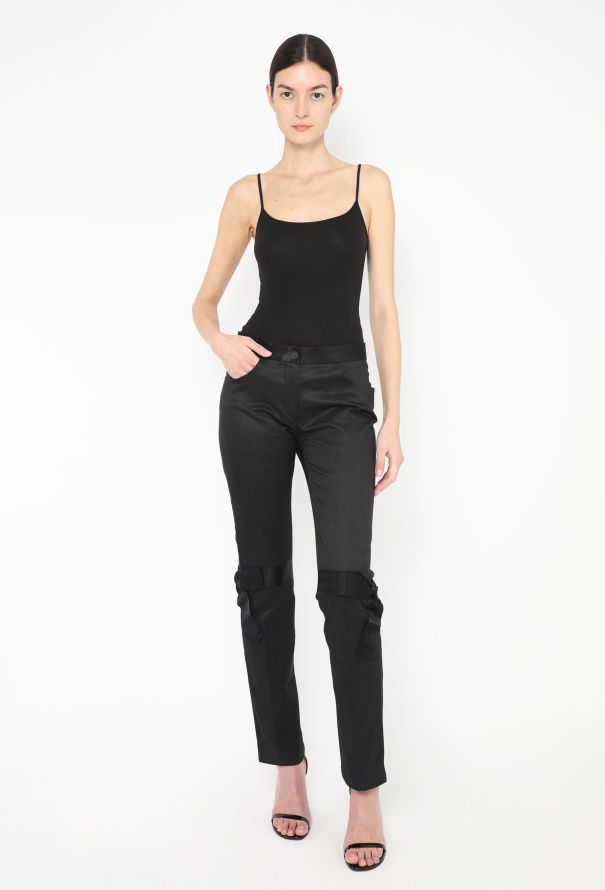 Chanel F/W 2005 Iridescent Satin Bow Jeans - 4
