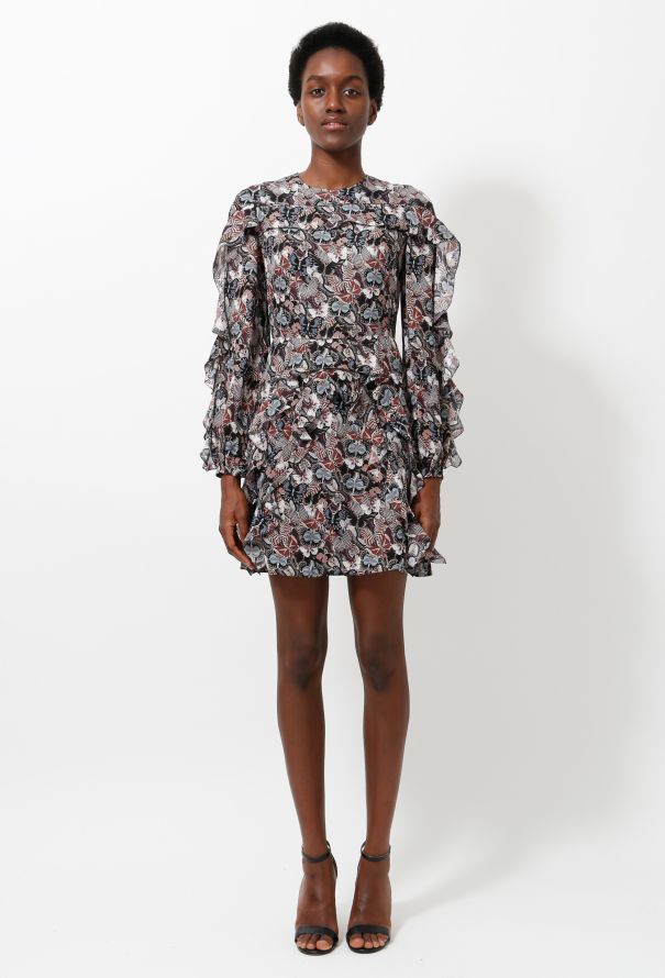 Valentino Butterfly Ruffled Dress - 2