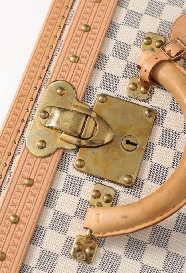 Louis Vuitton Rare Azur Alzer 75 Travel Trunk - 12