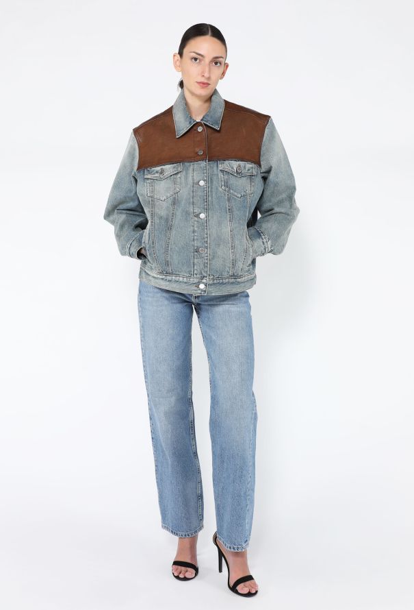 Prada 2025 Denim and Leather Blouson Jacket - 3
