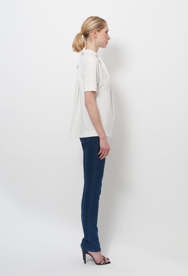 Balenciaga 2011 Draped Collar Top - 3