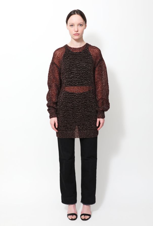 Comme des Garçons 90s Metallic Woven Sweater - 2